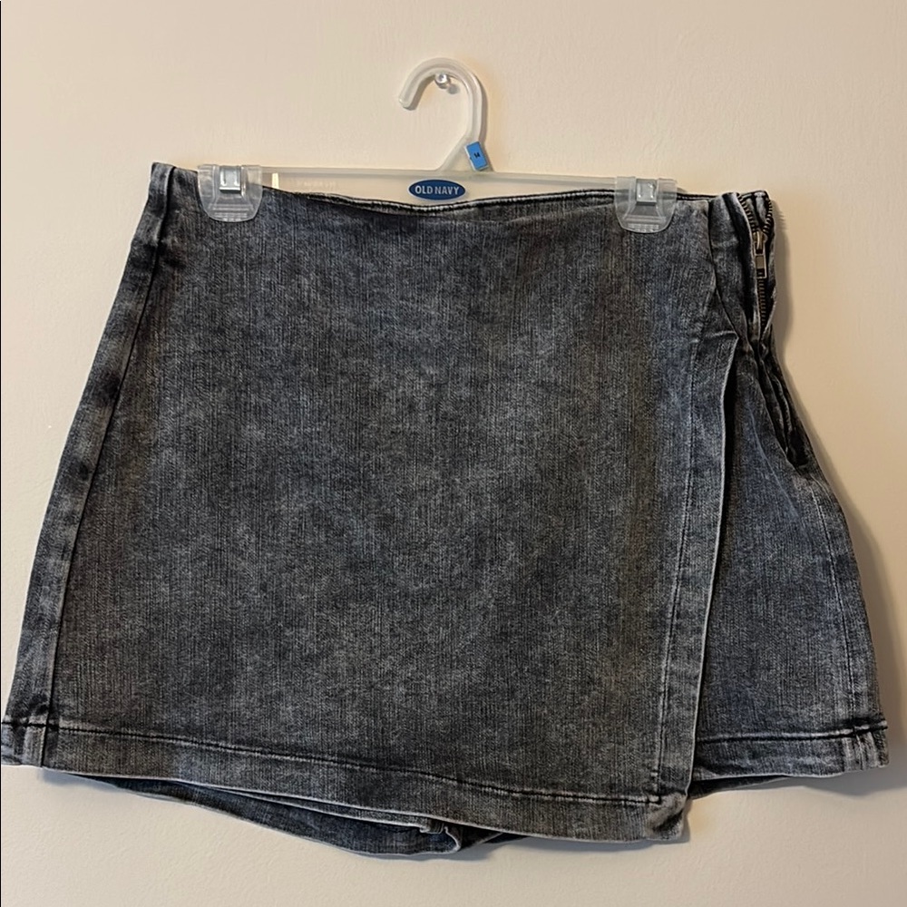 Pink Lily Black Denim Skirt